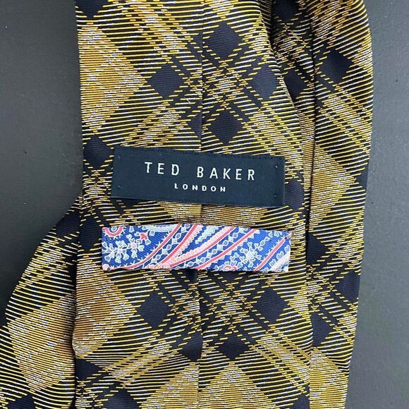 Lot of 3 Men's Neck Ties Calvin Klein, Ted Baker London, Perry Ellis Silk - Picture 9 of 11